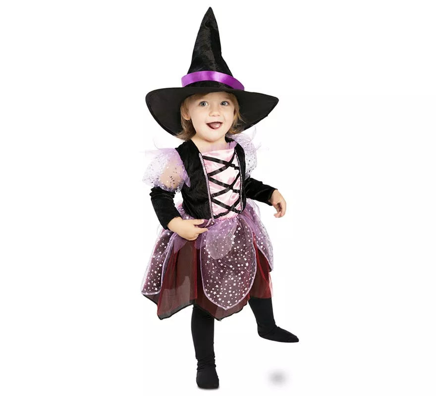 Translation missing: es.Disfraz de Brujita Morada para bebé y niña