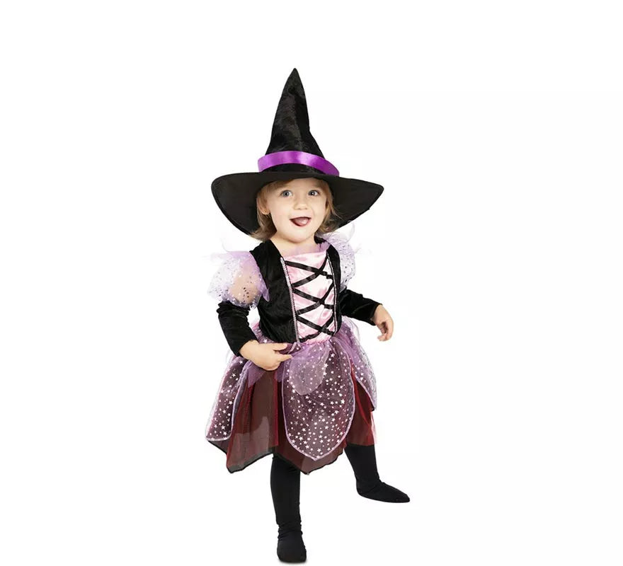 Translation missing: es.Disfraz de Brujita Morada para bebé y niña