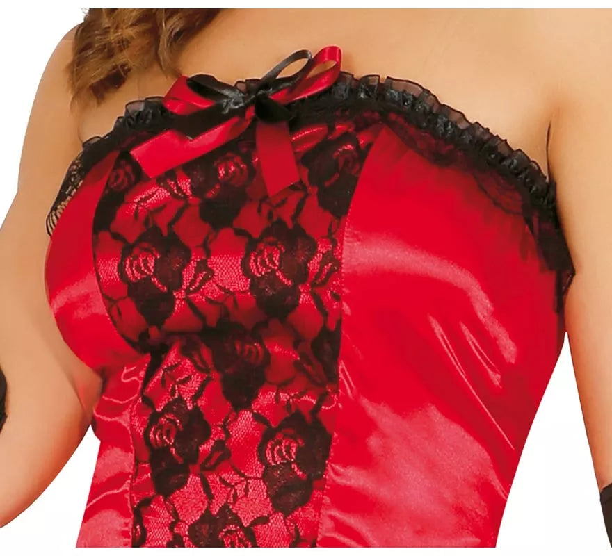 Translation missing: es.Disfraz de Burlesque Can-can rojo para mujer