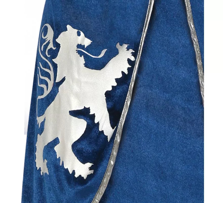 Translation missing: es.Disfraz de Guerrera Medieval azul y plateado para mujer