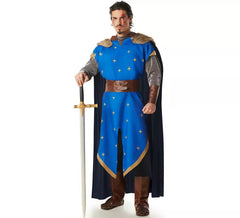 Disfraz de Caballero Medieval azul para hombre