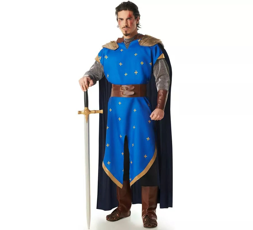 Translation missing: es.Disfraz de Caballero Medieval azul para hombre