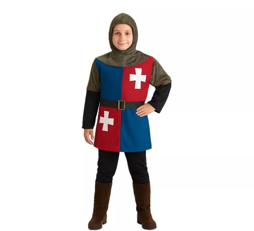 Disfraz de Caballero Medieval Azul para niño