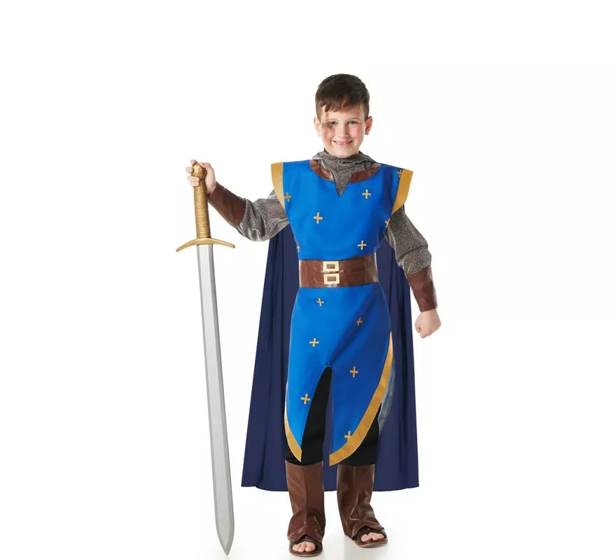 Translation missing: es.Disfraz de Caballero Medieval azul para niño