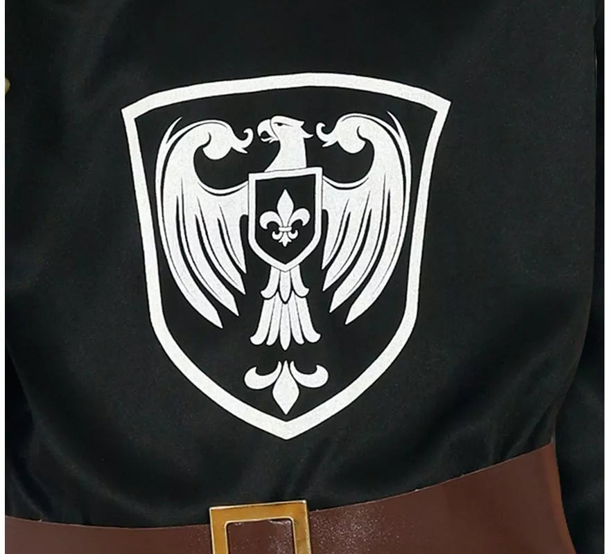 Translation missing: es.Disfraz de Caballero Medieval negro para niño