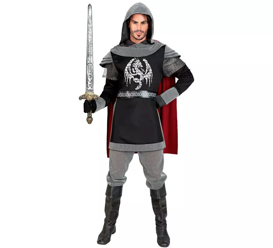 Translation missing: es.Disfraz de Caballero Medieval Oscuro para hombre
