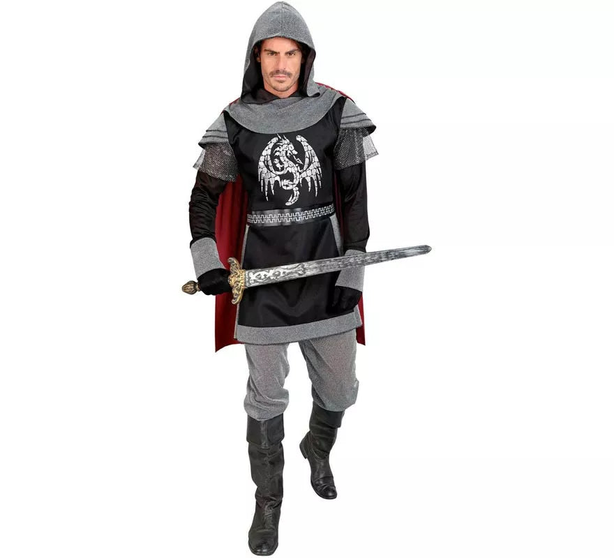 Translation missing: es.Disfraz de Caballero Medieval Oscuro para hombre