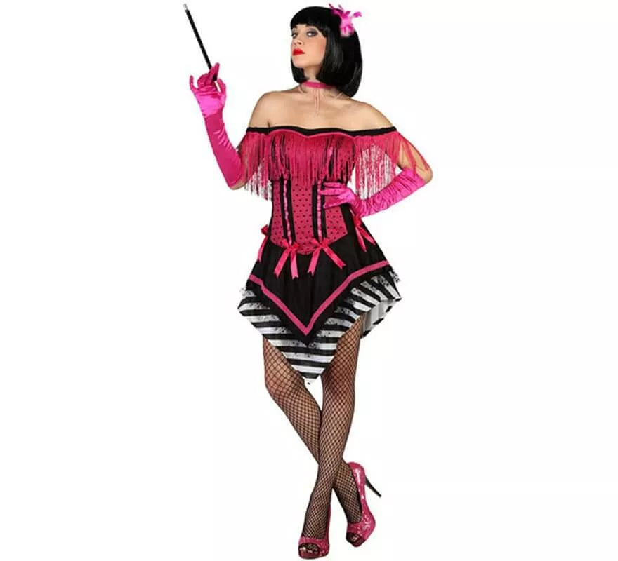 Translation missing: es.Disfraz de Cabaretera fucsia para mujer