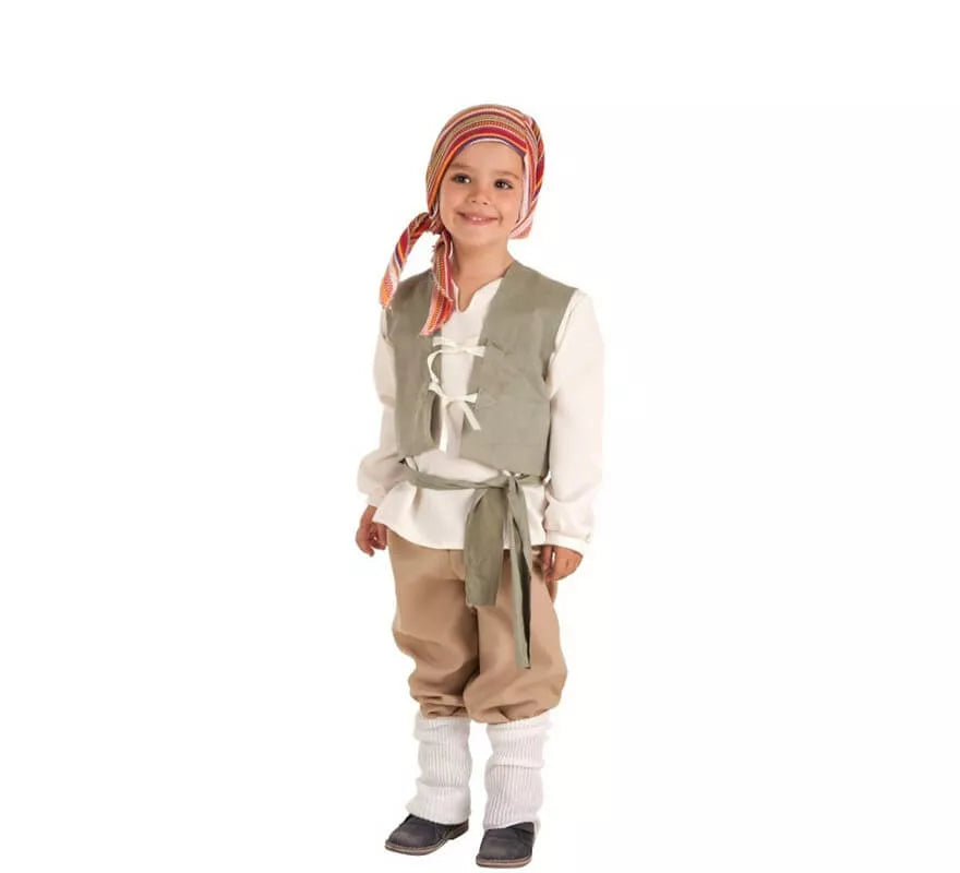 Translation missing: es.Disfraz de Campesino Medieval Carlos para niño