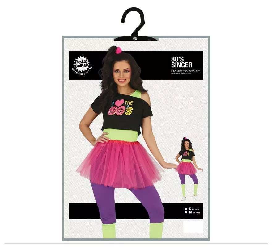 Disfraz de Cantante de los años 80 para mujer
