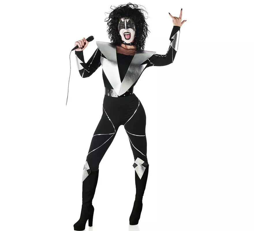 Translation missing: es.Disfraz de Cantante de Rock maquillada para mujer