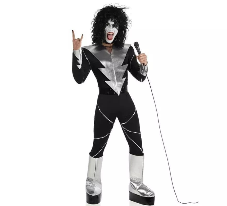 Translation missing: es.Disfraz de Cantante de Rock maquillado para hombre