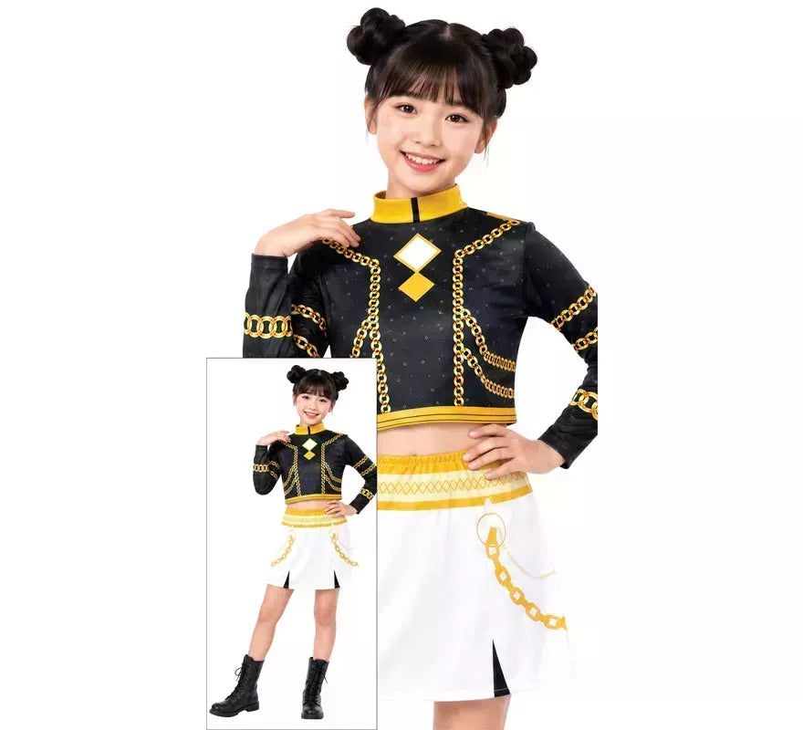 Disfraz de Cantante K-Pop Star Silver Lite para niña