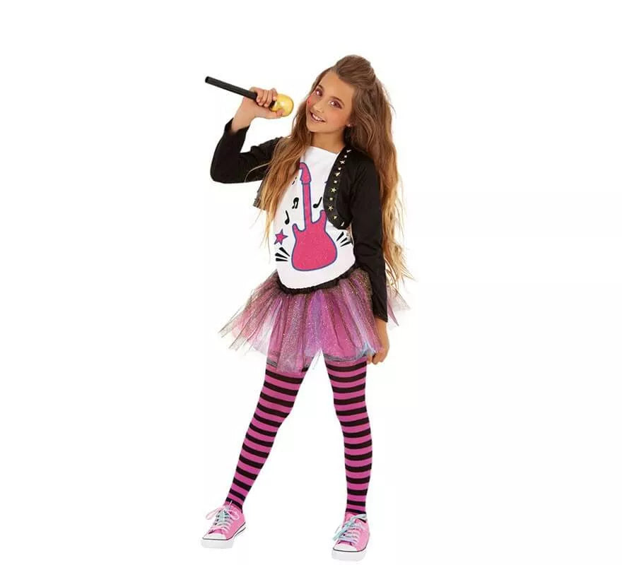 Translation missing: es.Disfraz de Cantante Pop Rosa para niña