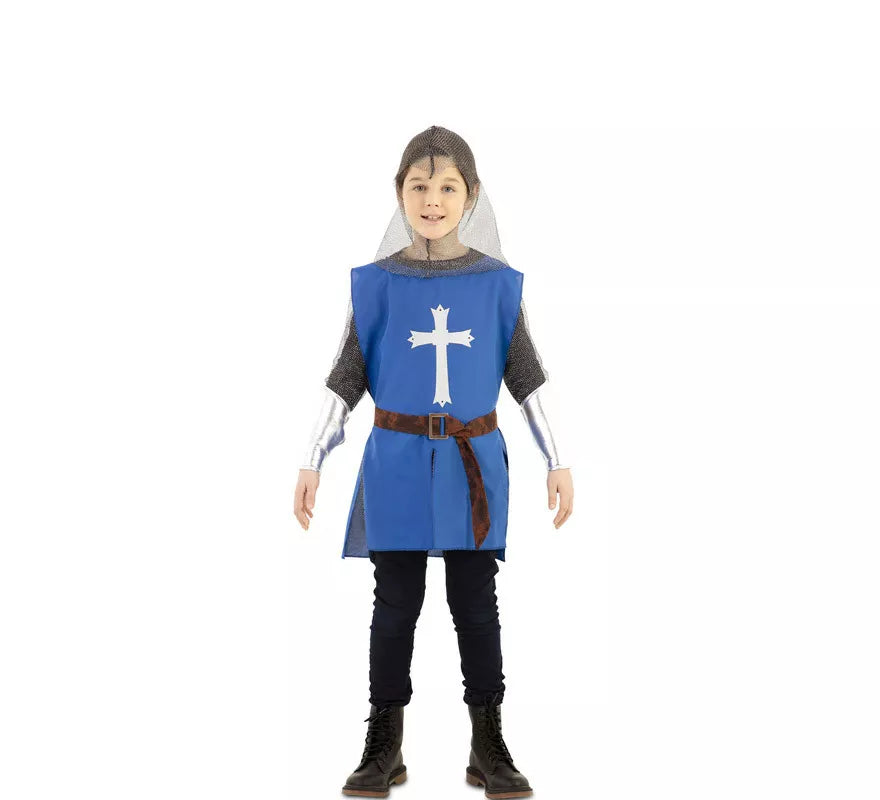 Translation missing: es.Disfraz de Capa Guerrero Medieval Azul para niños