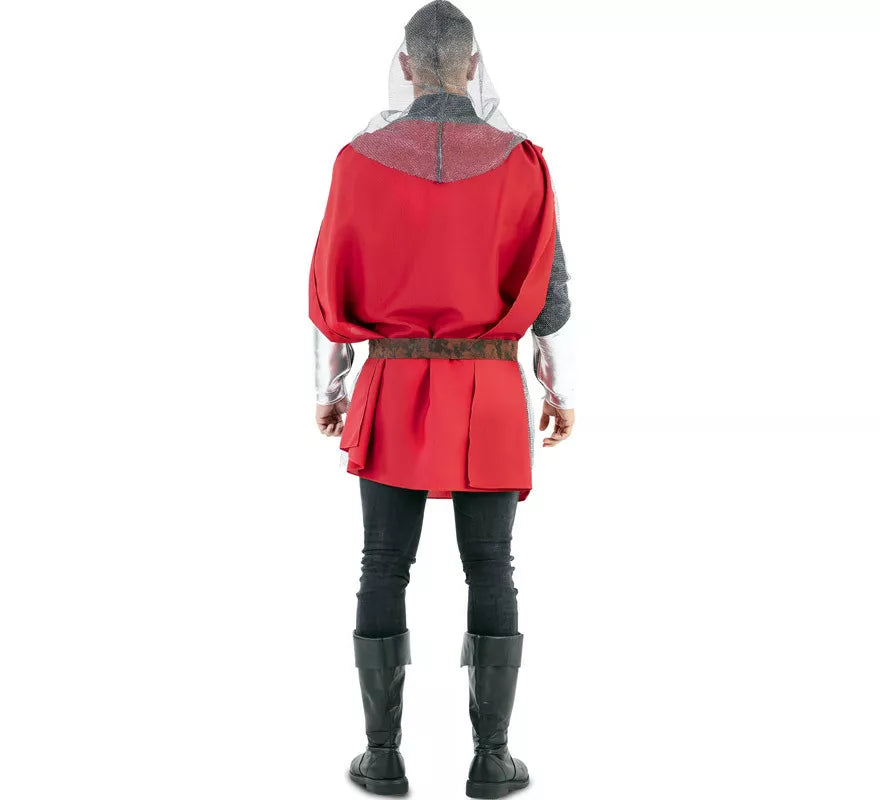 Translation missing: es.Disfraz de Capa Guerrero Medieval Roja para hombre