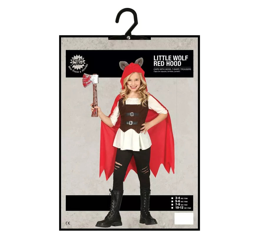 Translation missing: es.Disfraz de Caperucita Roja Cazadora de Lobos para niña