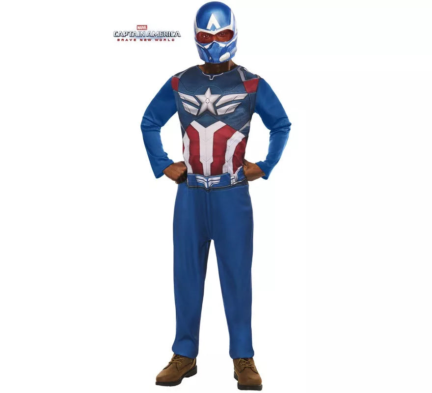 Translation missing: es.Disfraz de Capitán América con Máscara para hombre