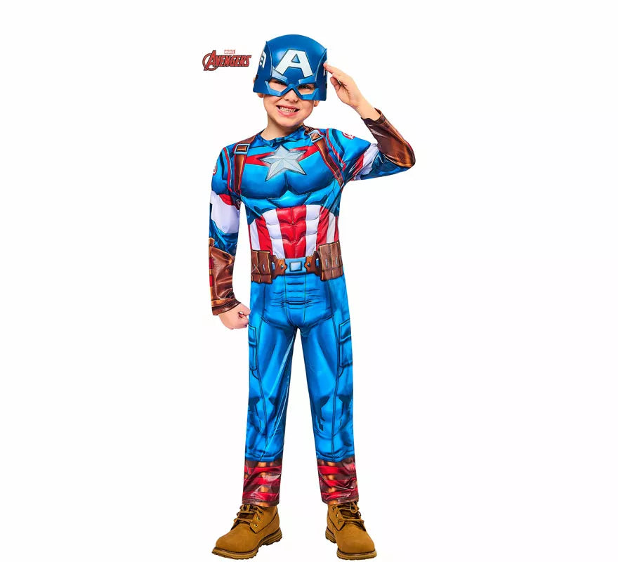 Translation missing: es.Disfraz de Capitán América de Mono Enterizo para niño