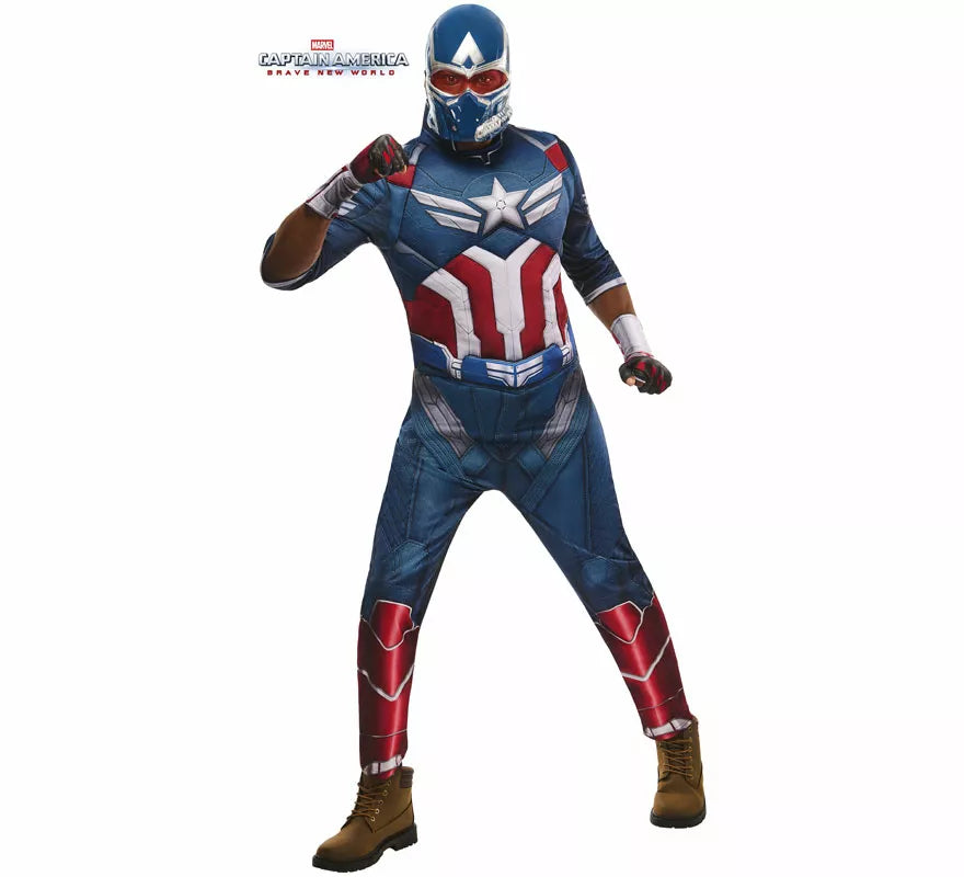 Translation missing: es.Disfraz de Capitán América Deluxe para hombre
