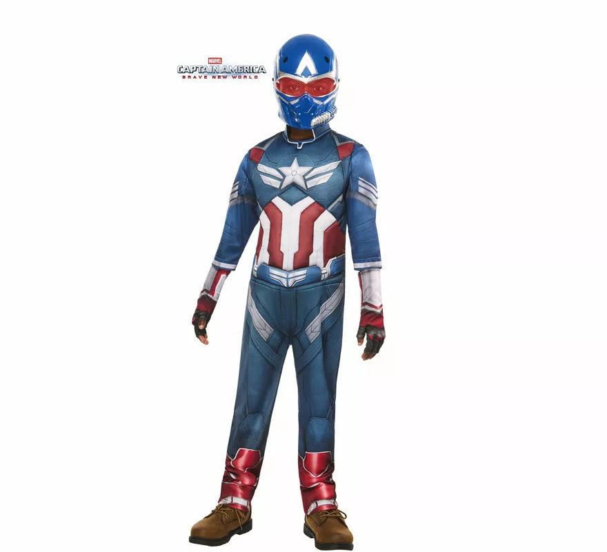 Translation missing: es.Disfraz de Capitán América Deluxe para niño