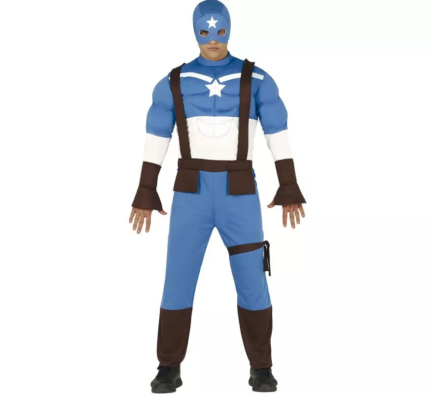 Translation missing: es.Disfraz de Capitán Azul para hombre