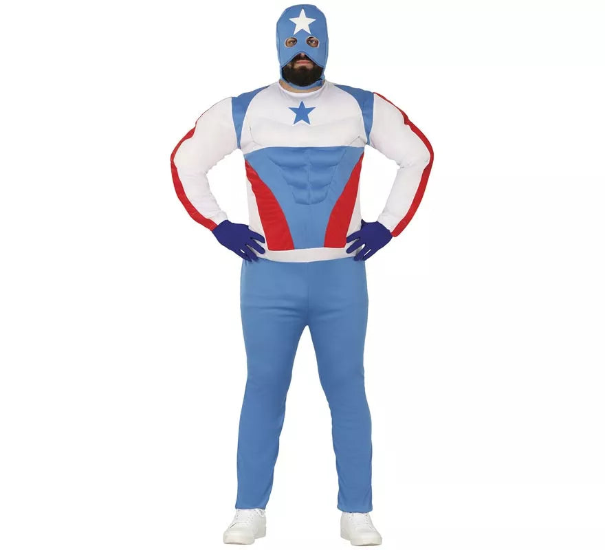 Translation missing: es.Disfraz de Capitán azul para hombre