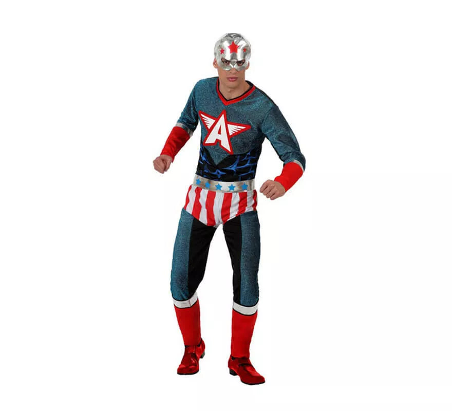 Translation missing: es.Disfraz de Capitán azul para hombre