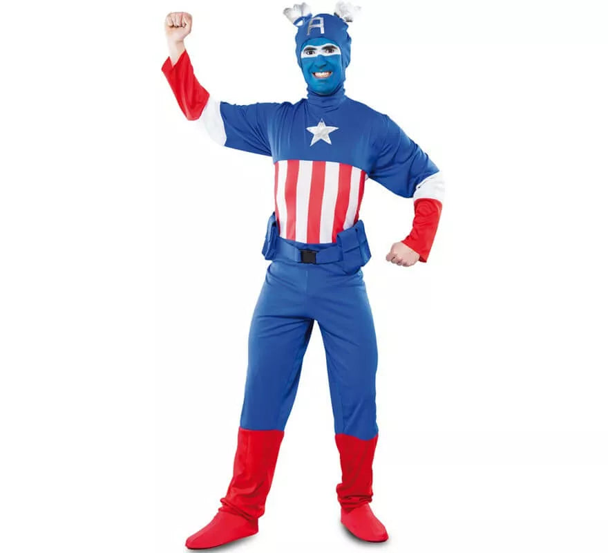 Translation missing: es.Disfraz de Capitán azul para hombre