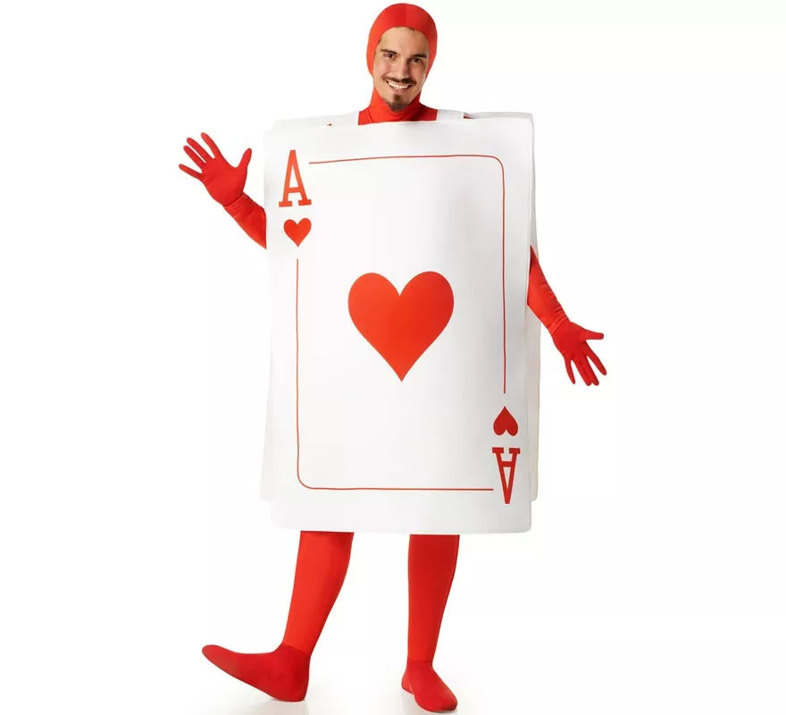 Translation missing: es.Disfraz de Carta As de Corazones para adultos