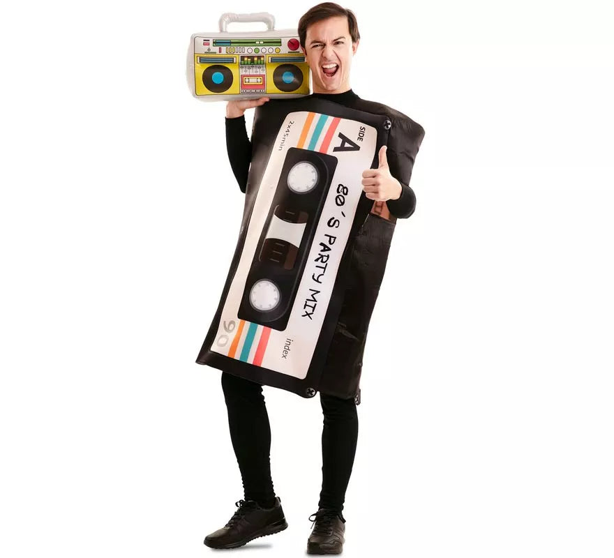 Translation missing: es.Disfraz de Cassette de los 80 para adulto