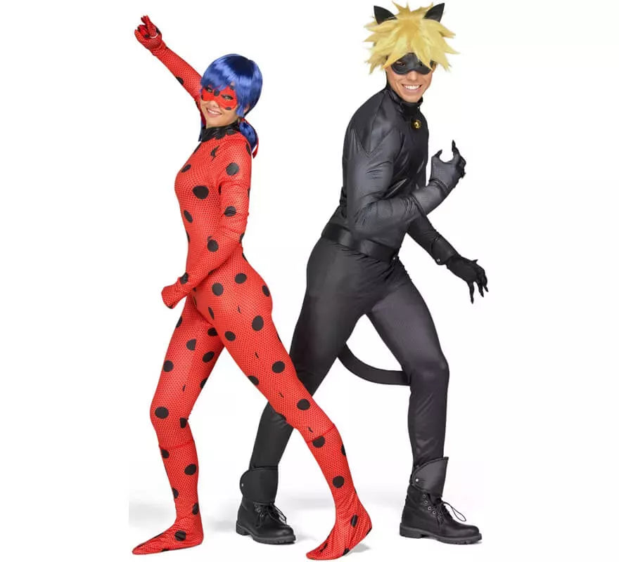 Translation missing: es.Disfraz de Cat Noir de Miraculous Ladybug con peluca para hombre
