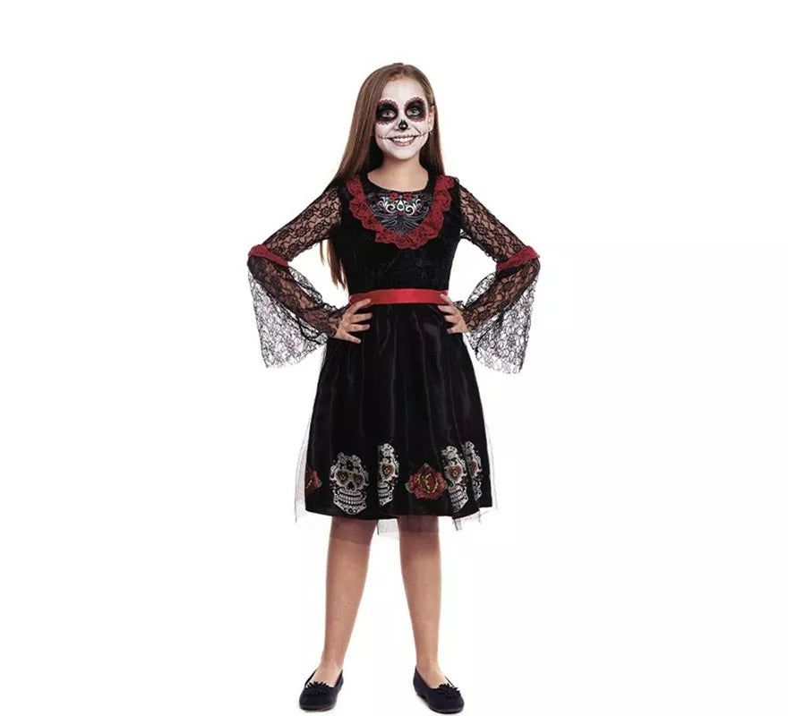 Translation missing: es.Disfraz de Catrina Calaveras para niña