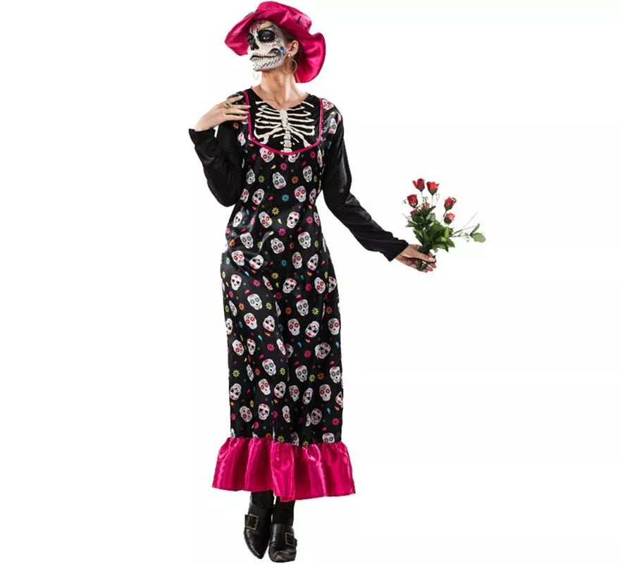 Translation missing: es.Disfraz de Catrina con Sombrero para mujer