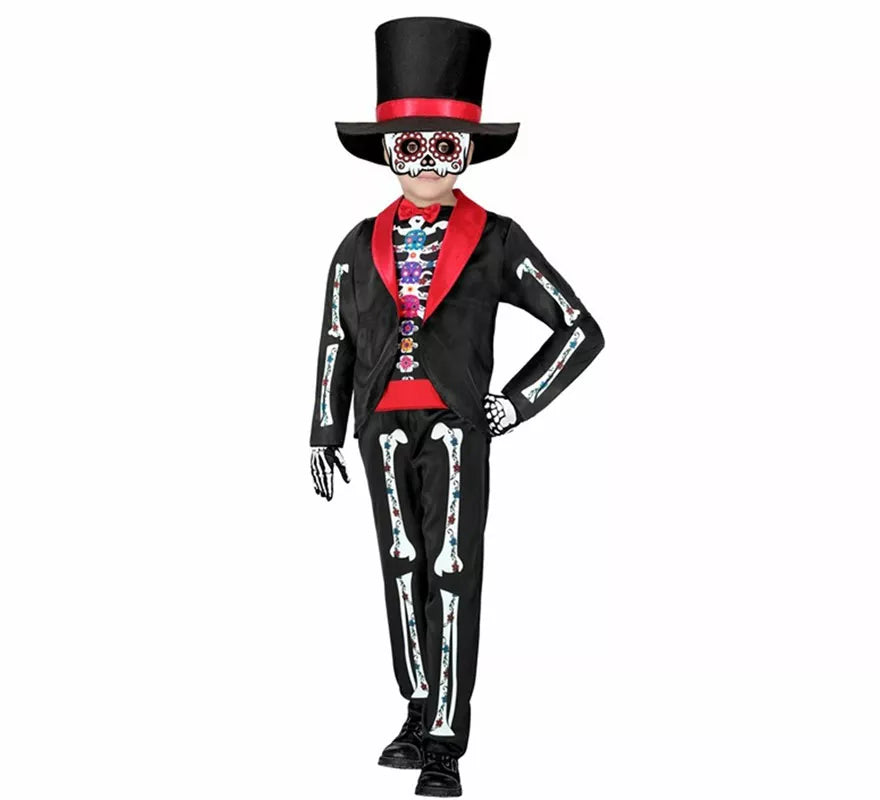 Translation missing: es.Disfraz de Catrina Día de los Muertos para niño