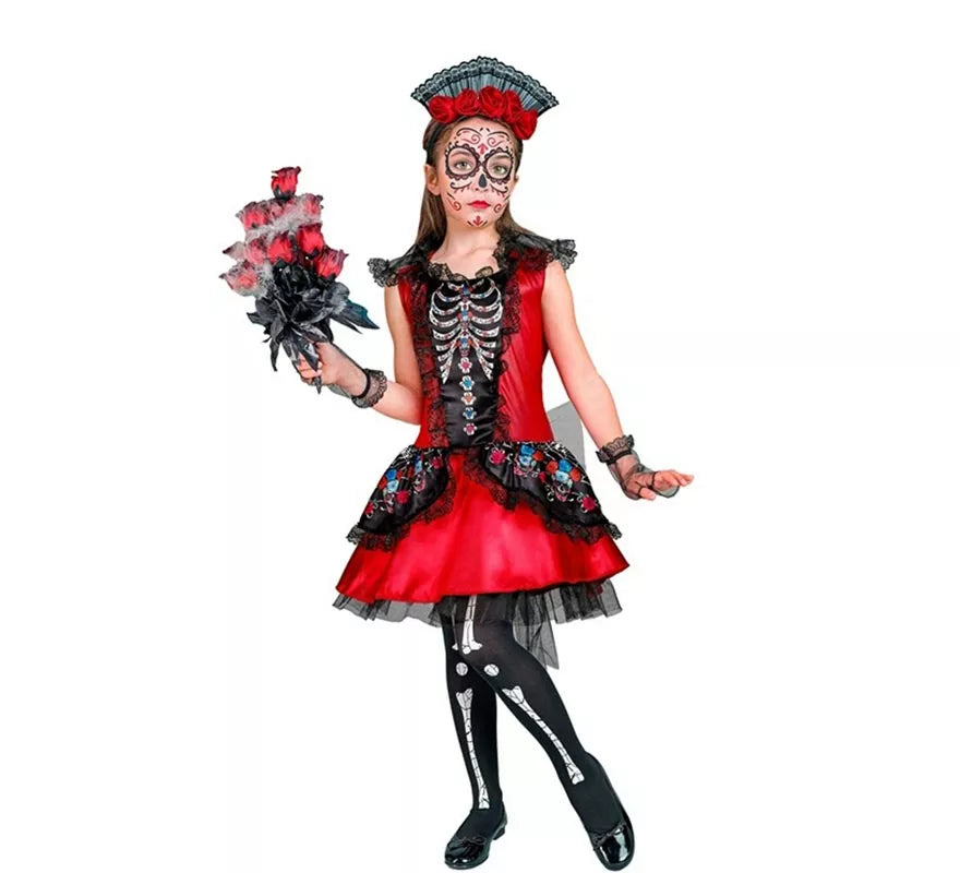 Translation missing: es.Disfraz de Catrina Esqueleto para niña