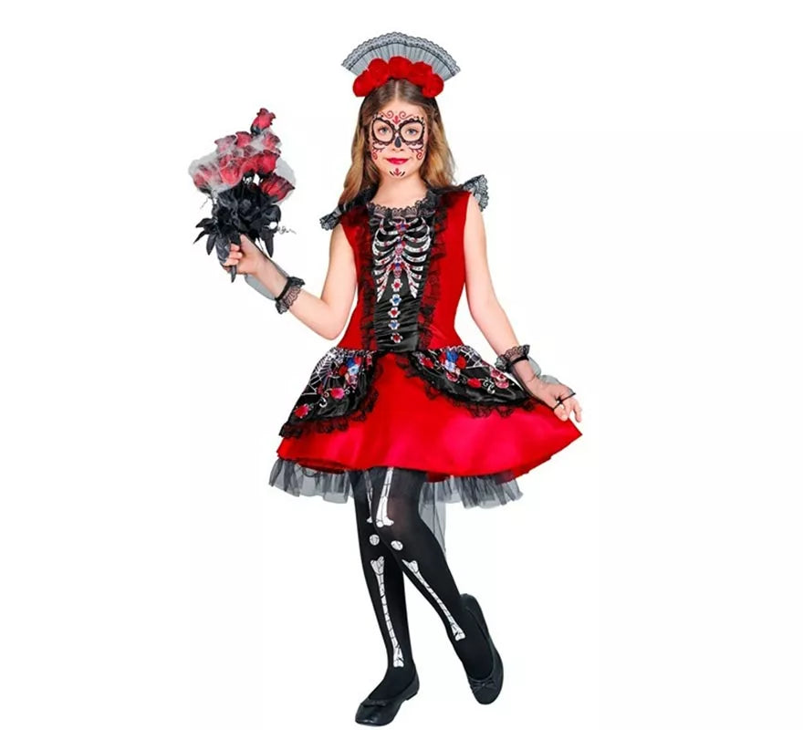 Disfraz de Catrina Esqueleto para niña