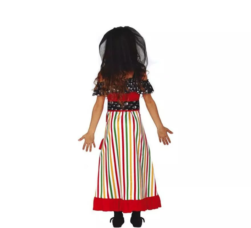 Translation missing: es.Disfraz de Catrina Roja del Día de Los Muertos para niña