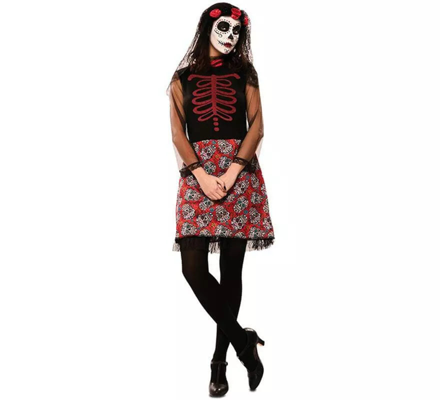 Translation missing: es.Disfraz de Catrina Roja para mujer