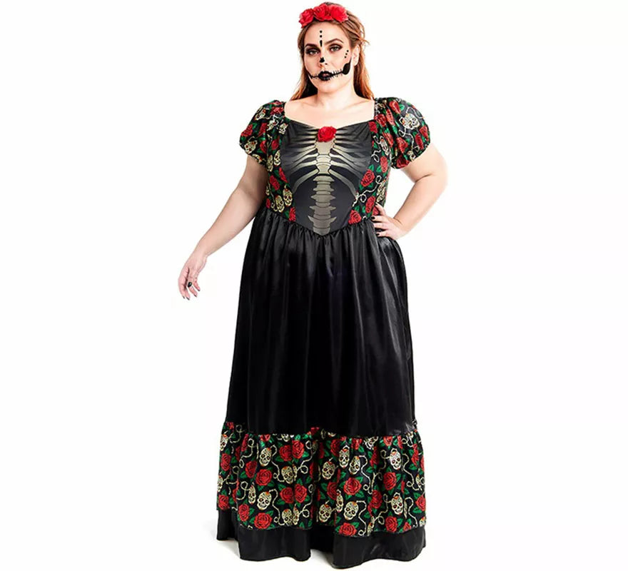 Translation missing: es.Disfraz de Catrina vestido largo negro para mujer