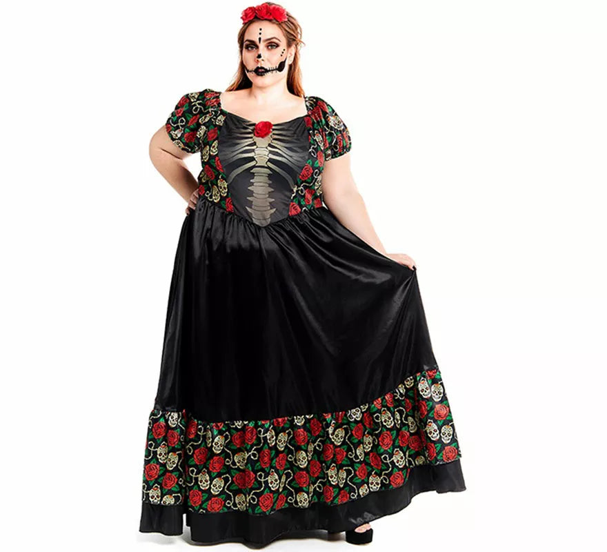 Translation missing: es.Disfraz de Catrina vestido largo negro para mujer