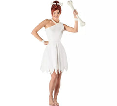 Disfraz de Cavernícola blanco elegante para mujer