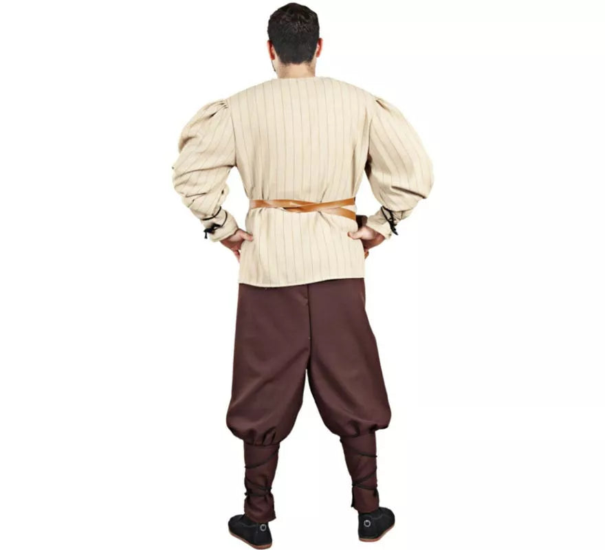 Translation missing: es.Disfraz de Cazador Medieval beige para hombre