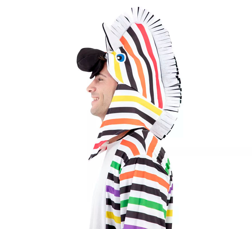 Disfraz de Cebra Multicolor para adultos