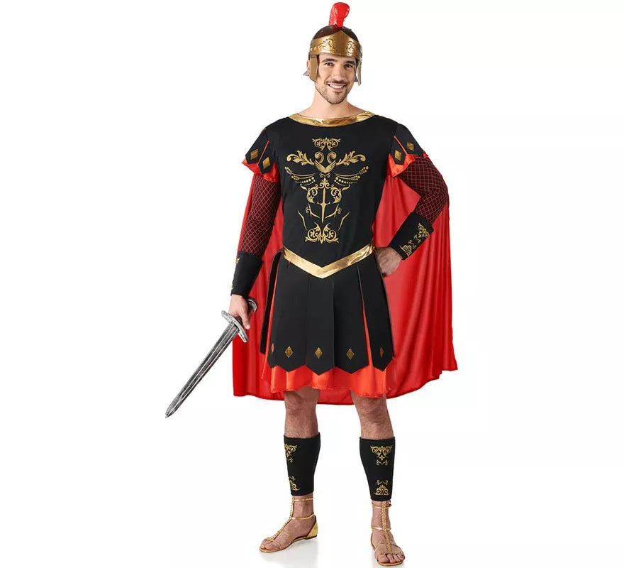 Translation missing: es.Disfraz de Centurión Romano rojo y dorado para hombre