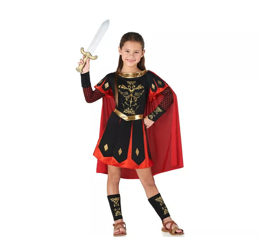 Translation missing: es.Disfraz de Centurión Romano rojo y dorado para niños