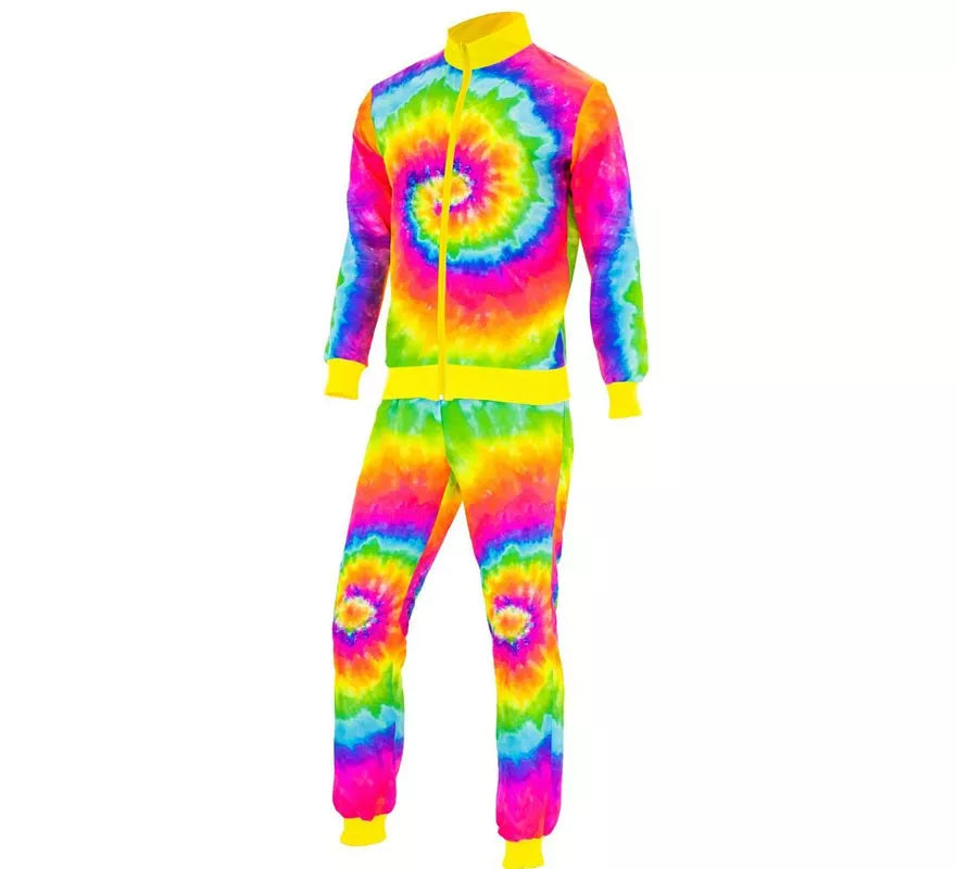 Translation missing: es.Disfraz de Chándal Hippie Psicodélico fluorescente para adulto
