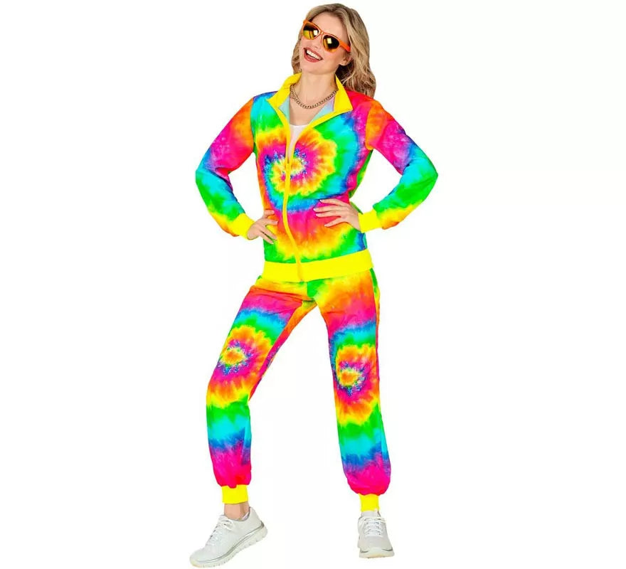 Translation missing: es.Disfraz de Chándal Hippie Psicodélico fluorescente para adulto
