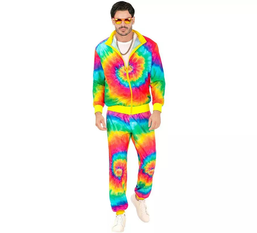Translation missing: es.Disfraz de Chándal Hippie Psicodélico fluorescente para adulto
