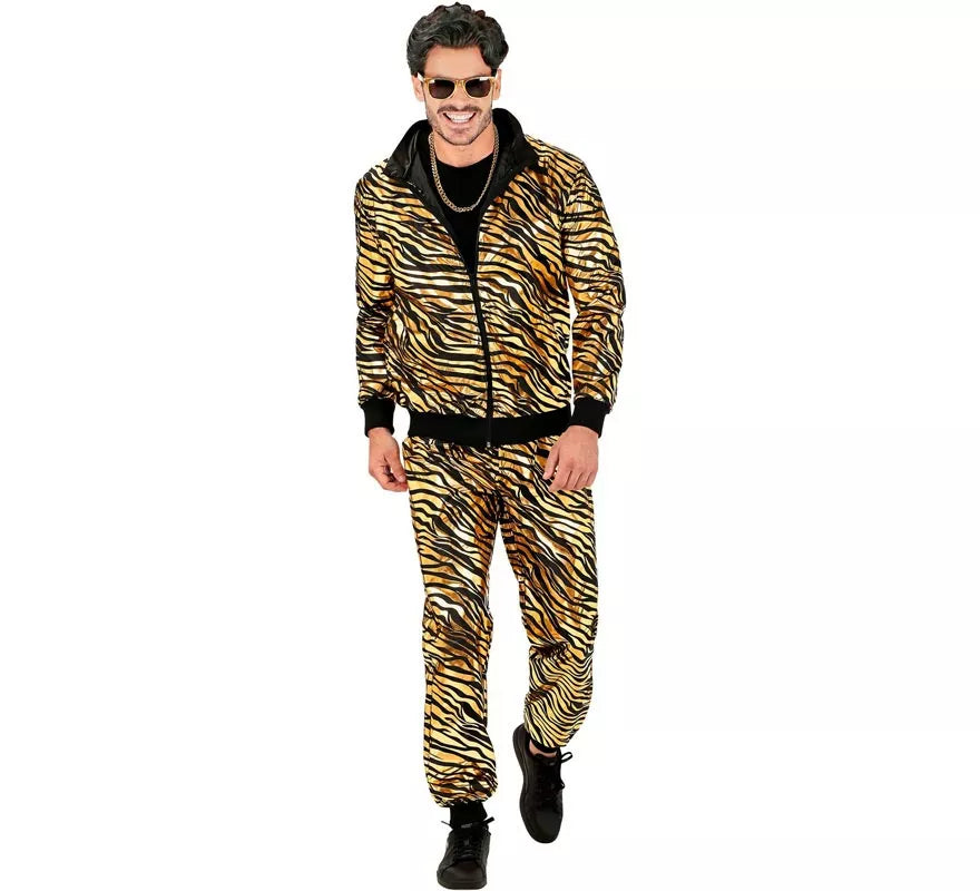 Translation missing: es.Disfraz de Chándal Party Fashion metálico dorado para adulto